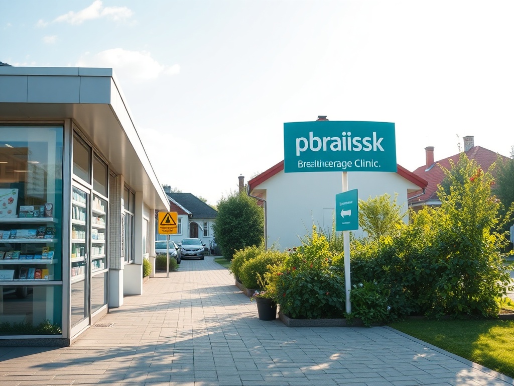 Mapa z zaznaczonym Brańskiem i ikoną stetoskopu symbolizującą kolejki NFZ