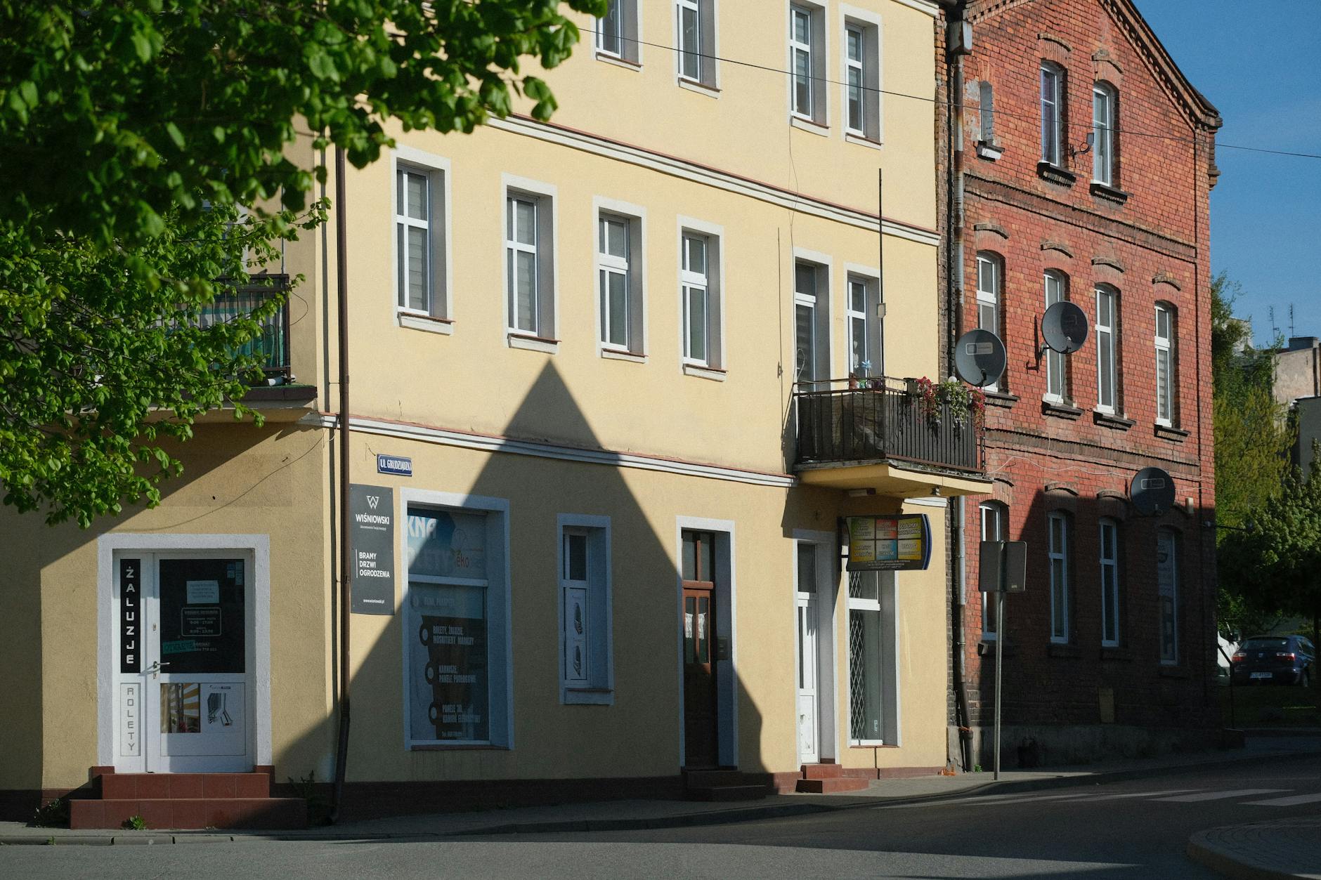 Mapa Brańska z zaznaczonymi inwestycjami z Funduszy Europejskich